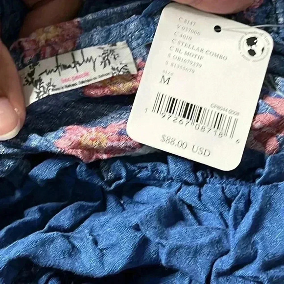 Intimately Free People Mini Cris Cross Strap Floral Dress Size M - Picture 7 of 8